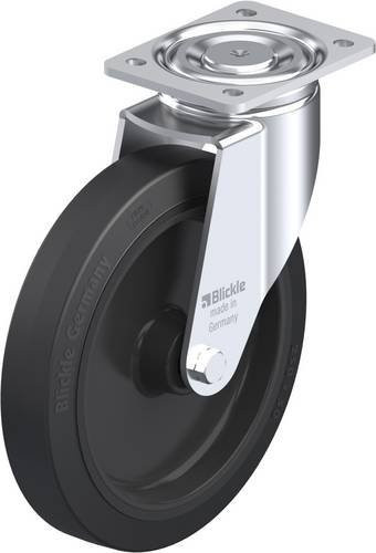 Blickle Lenkrolle LH-POEV 250R in Schwarz mit Kunststoffrad und Bodenplatte, Rad-Durchmesser: 25 cm, Tragfähigkeit: 600 kg - Bild 1