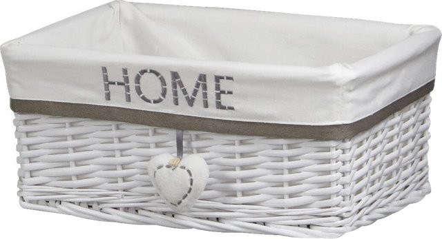 Aufbewahrungskorb aus Weide von POCOline in Weiß, B/H/L: 25 x 15 x 36 cm - Bild 1