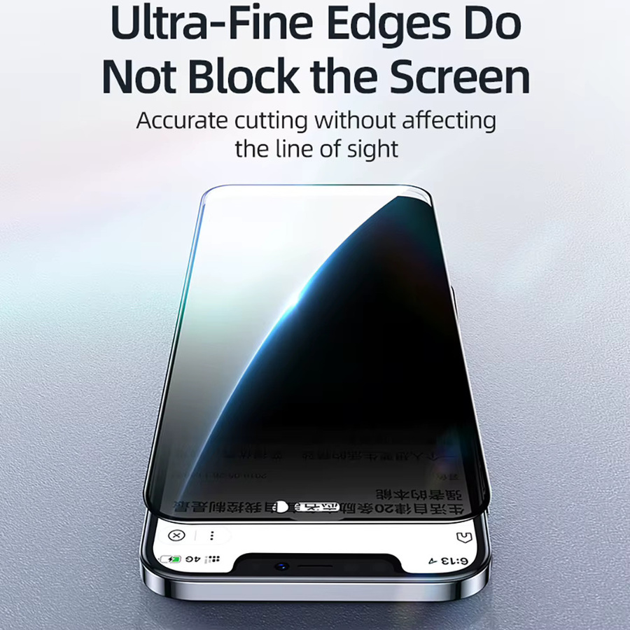 YKSPACE Anti-Spionage Blickschutz Panzerglas für iPhone 18 17 16 15 14 13 12 11 Pro Max Plus Mini XR XS transparent - Bild 3