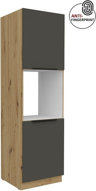 Küchen Hochschrank ARIA in Graphite matt mit Anti Fingerprint Effekt, Breite: 60 cm - Bild 1