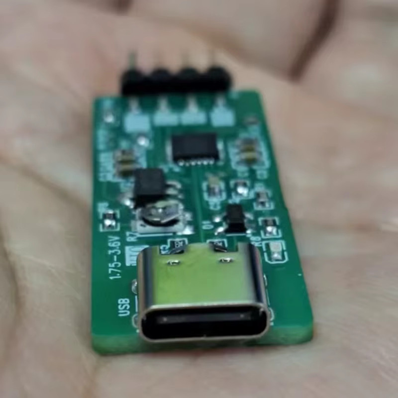 CP2102N/CP2102C USB UART Serielles Board mit Typ-C Anschluss und einstellbarer Spannung, Grün - Bild 2