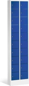 C+P Kleingefachschrank Intro mit 20 Fächern und Türen, Front Enzianblau, Korpus Lichtgrau, H: 195,0 cm, B: 46,0 cm, T: 20,0 cm - Bild 1