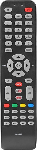 Bai Fen Bai-Digital 3C TV-Fernbedienung TV-Controller in Grau für TCL, Hyundai, EKT, HKPro, VISIVO und KALLEY - Bild 1