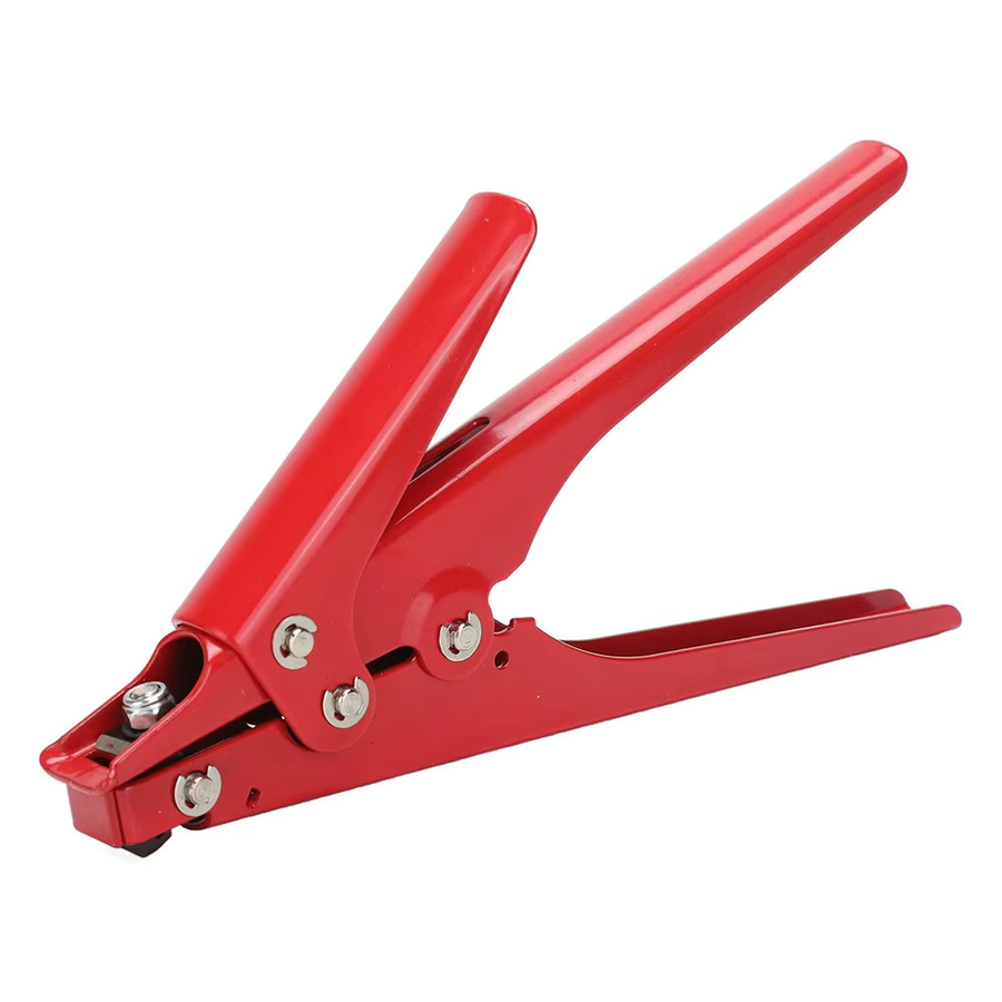 Kabelbinder-Werkzeug zum Spannen und Schneiden für Kunststoff- und Nylon-Kabelbinder mit einstellbarer Spannung, Farbe: Rot, Breite: 2,4–9 mm - Bild 2
