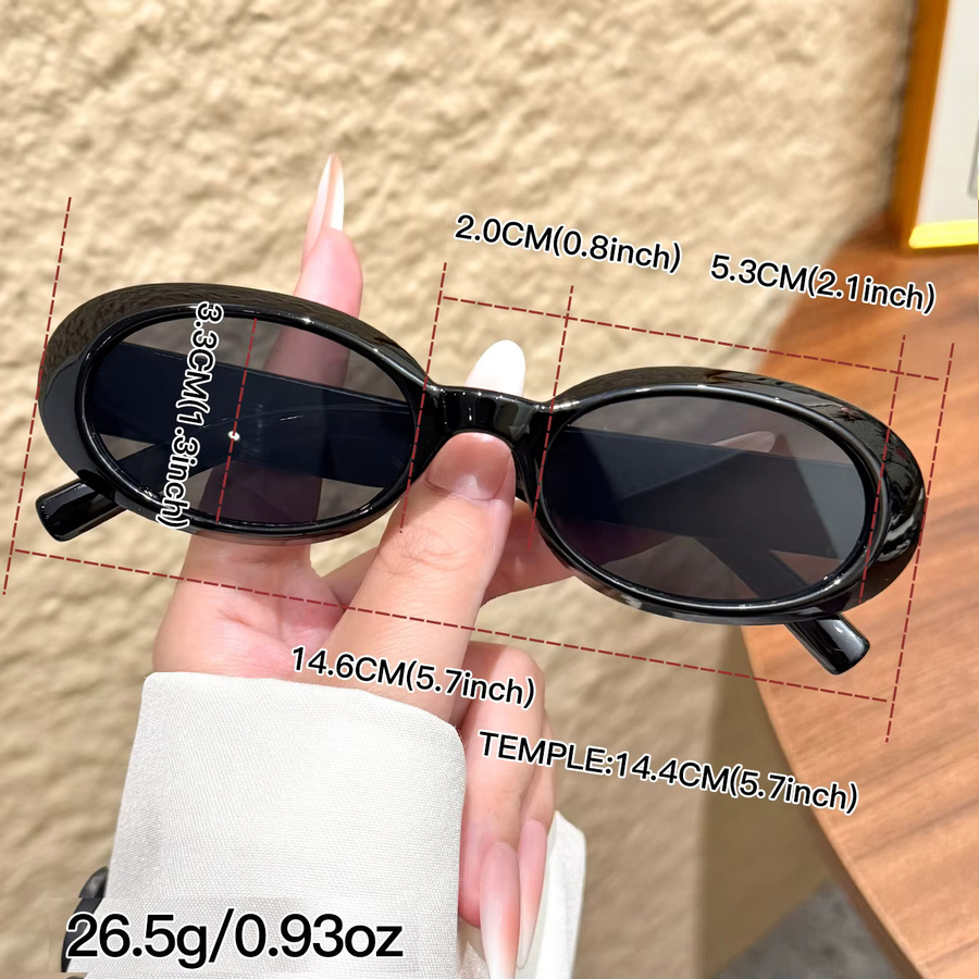 CAIPAI Sonnenbrille, oval, Vollrand, Kunststoff, schwarz, Damen - Bild 5