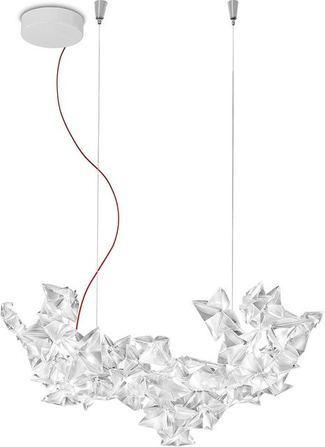 Slamp Hanami S Pendelleuchte in Rot mit transparentem Polykarbonat und LED-Technik, dimmbar - Bild 1