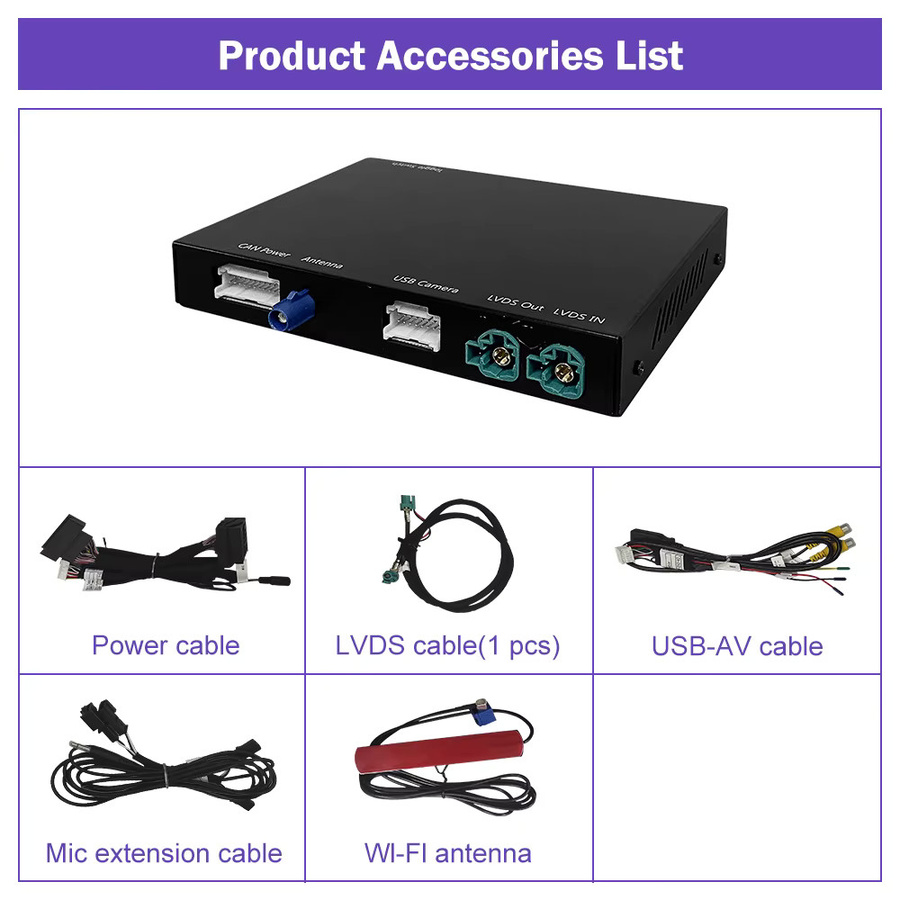 Road Top Drahtloses CarPlay und Android Auto Interface für Mini R55 R56 R57 R58 R59 R60 R61 F54 F55 F56 F57 Clubman Countryman Hardtop John Cooper in Schwarz - Bild 4