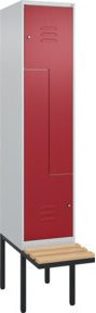 C+P Z-Spind Classic PLUS Sitzbank mit 2 Fächern, Buche-Hartholz und Zylinderschloss, B/T/H: 212 x 40 x 81,5 cm - Bild 1