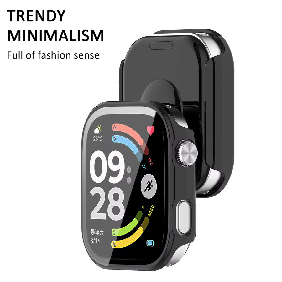 Xiaomi Uhrenzubehör, PC-Shell + Glas für Redmi Watch 6, Schwarz - Bild 2