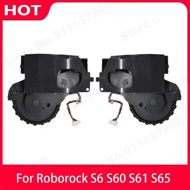 Roborock Ersatzrad-Modul für S6, S60, S61, S65 in Rot und Schwarz für rechtes und linkes Rad - Bild 1