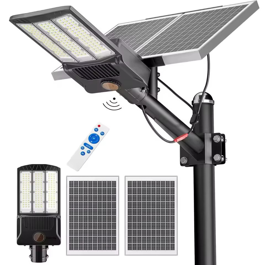 YQCHEZI Solar-Flutlicht aus Aluminium mit Bewegungssensor und Dämmerungssensor, 50000 lm Außenbeleuchtung für Garten und Straße, Schwarz - Bild 7