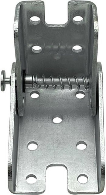 Selbstsicherndes Klappscharnier aus Edelstahl von Home Dec in Silber, B/T/H: 6,5 x 6,0 x 4,5 cm - Bild 1