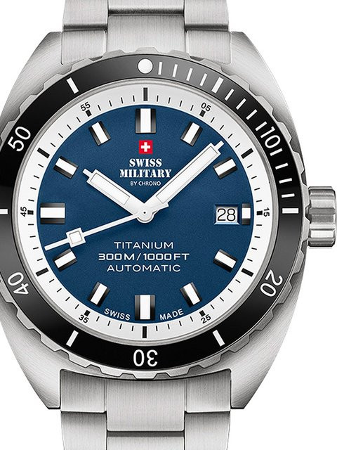 Swiss Military Armbanduhr Diver, Automatik, Titan, 42 mm, Herren - Bild 1