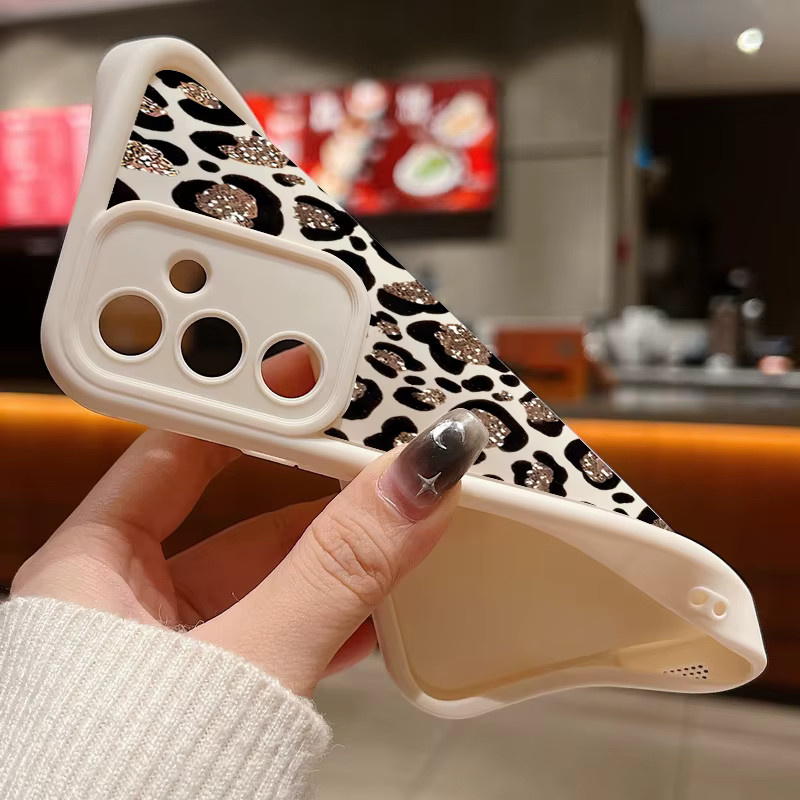 Braune Handyhülle mit Leopardenmuster für Samsung Galaxy S26 S25 S24 S23 Ultra FE sowie A57 A56 A36 A26 A17 A16 A15 A55 A15 5G aus TPU - Bild 2