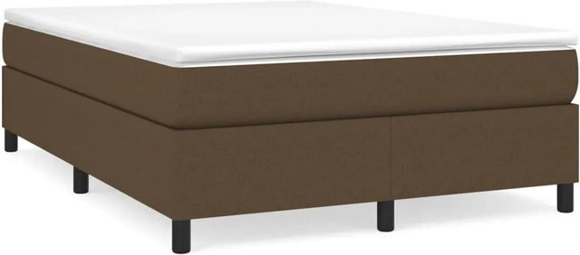 vidaXL Boxspringbett aus Stoff in Braun, B/T/H: 140 x 200 x 35 cm - Bild 1