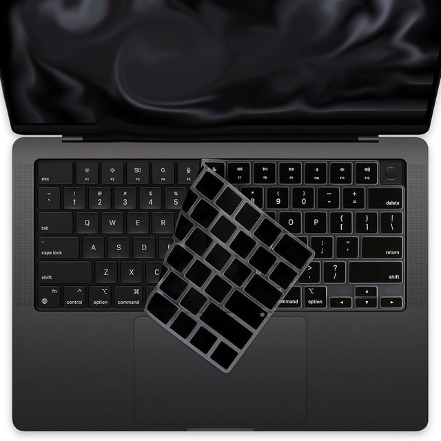 Transparente Tastaturabdeckung für Apple MacBook Pro 14 und 16 Zoll sowie MacBook Air 13 und 15 Zoll (Modelle 2022–2024) - Bild 1