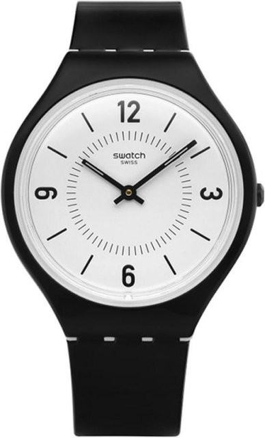 Swatch Armbanduhr, Quarz, Kunststoff, Weiß, Herren - Bild 1