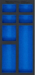 BGS Werkstattwageneinlage 1/3 in Blau mit 7 Ablagefächern, B/T/H: 40,8 x 18,9 x 3,2 cm - Bild 1