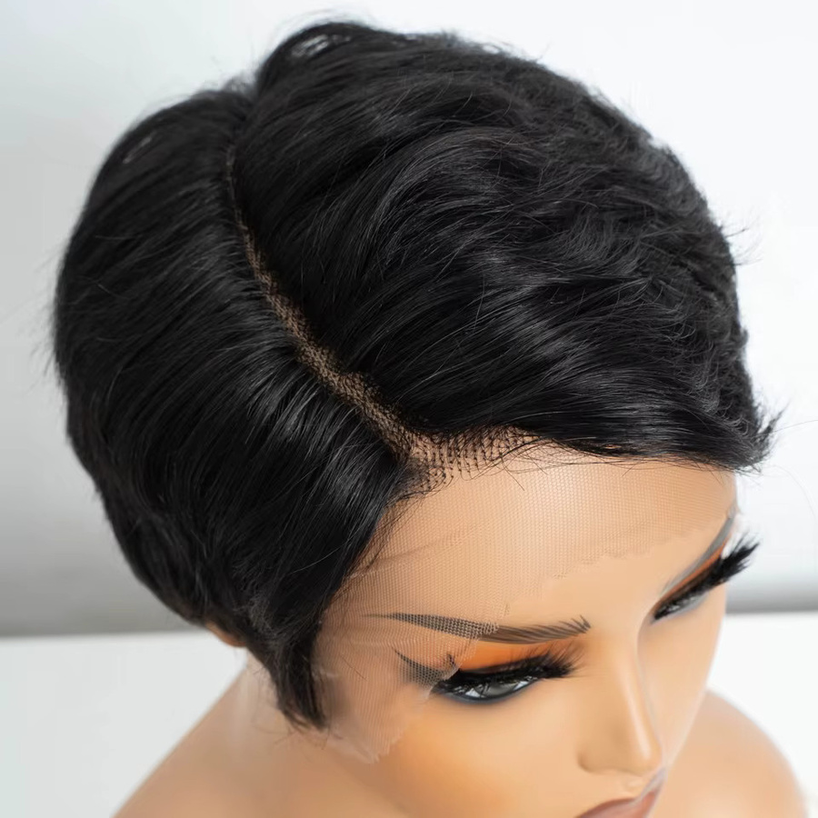 Lekker Pixie Cut Perücke, 100 % Echthaar, Brasilianisches Remy Haar, Damen - Bild 3
