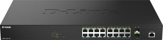 D-Link DMS-1250-18P/E Smart Managed L2+ Switch mit 16x 2.5G PoE+ Ports in Schwarz - Bild 1