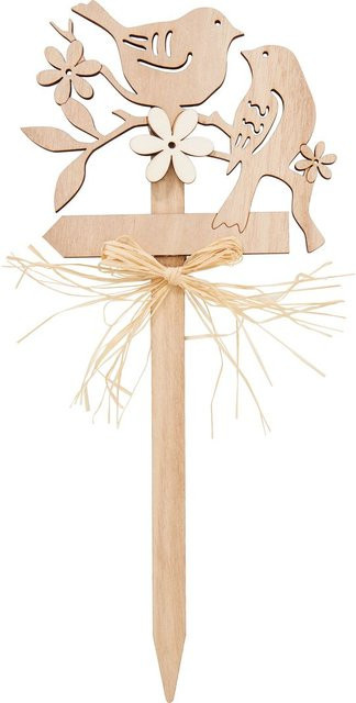 VBS Holz-Stecker Vögel aus Sperrholz in Beige - Bild 1