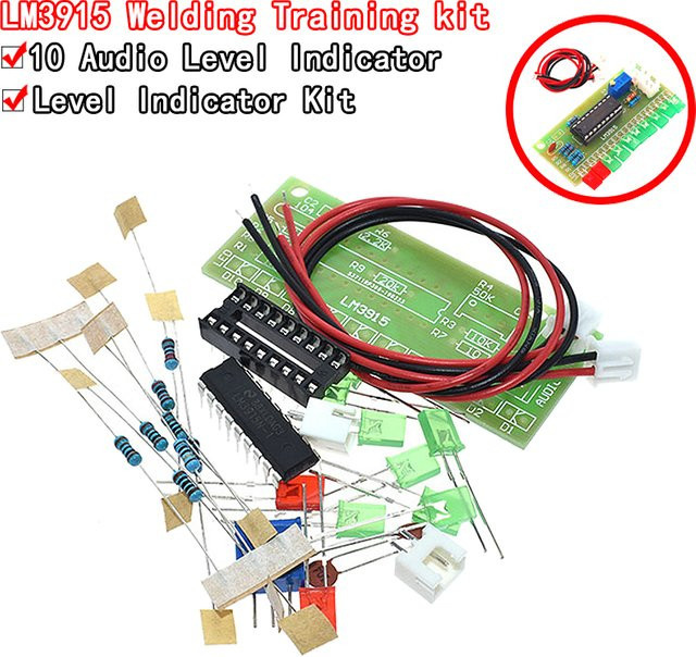 Si Tai&SH LM3915 DIY Elektronik Bausatz Sound Audio Spektrum Analysator mit 10 LED für 9V-12V DC - Bild 1