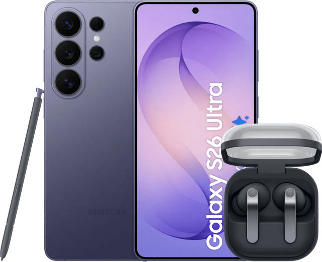 Samsung Galaxy S26 Ultra 256GB Dunkelblau 5G und Samsung Galaxy Buds4 Pro Schwarz - Bild 1