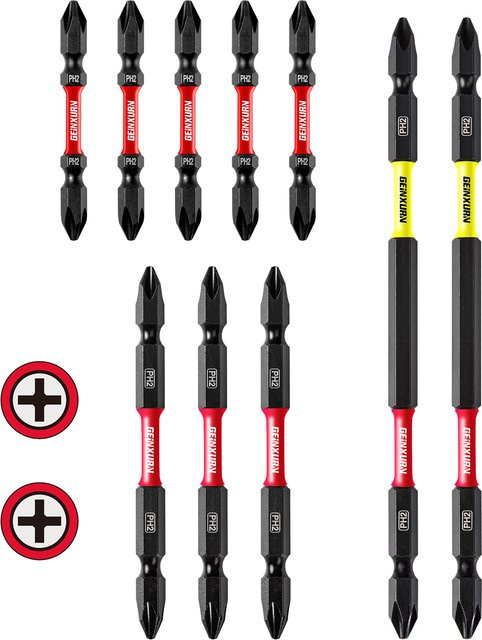 Geinxurn Mixed PH2-PH2 Impact Doppelendiger Power-Bit aus S2-Legierungsstahl für hohe Drehmomente - Bild 1