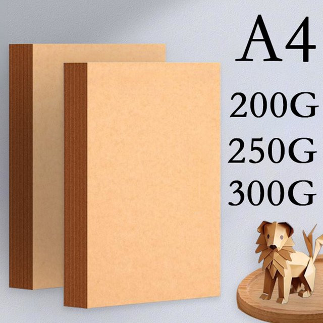 Tonpei Kraftpapier A4 Braun für DIY und Aquarellmalerei 200g/m2 - Bild 1