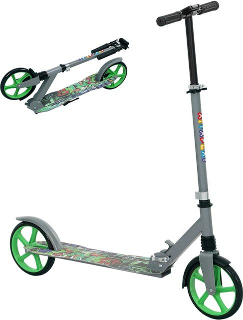 AIYAPLAY Roller Kinder Klappbar, Tretroller Scooter, Grün, ab 6 Jahre - Bild 1