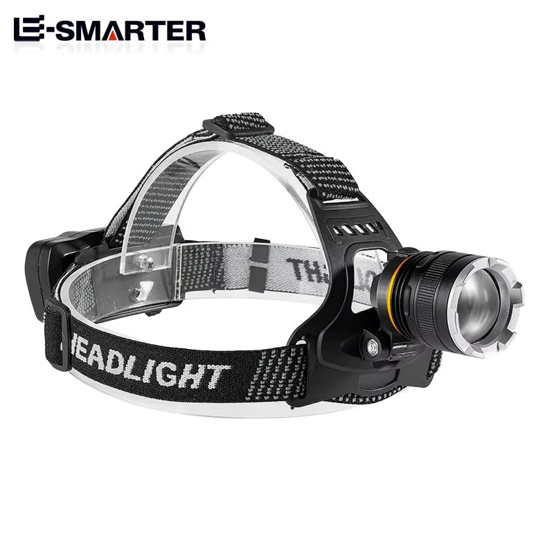 ESMARTER Wasserdichte LED Stirnlampe mit Zoom-Funktion und wiederaufladbarem Akku in Schwarz - Bild 3
