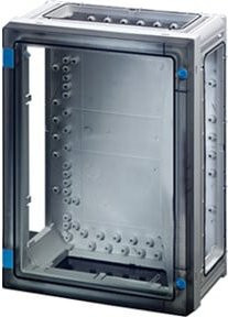Hensel Verteilergehäuse EB-Mass aus Kunststoff in Grau und Transparent, Wandmontage, B/T/H: 21,6 x 30,6 x 13,6 cm - Bild 1