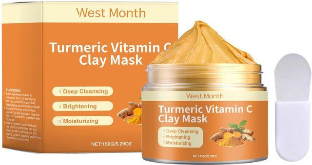 Perfect Skin Vitamin C Kurkuma Schlammmaske Peeling, mit Aloe Vera und Peptide, für normale Haut - Bild 1