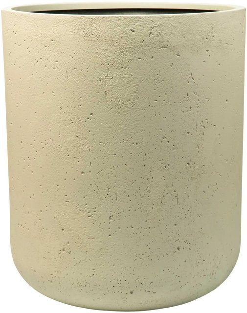Vivanno Blumentopf Chico aus Fiberglas in Vesuvbeige, B/T/H: 50 x 50 x 60 cm - Bild 1