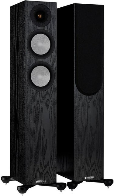 Monitor Audio Silver 200 7G Stand-Lautsprecher Paar in Schwarz und Eiche - Bild 1