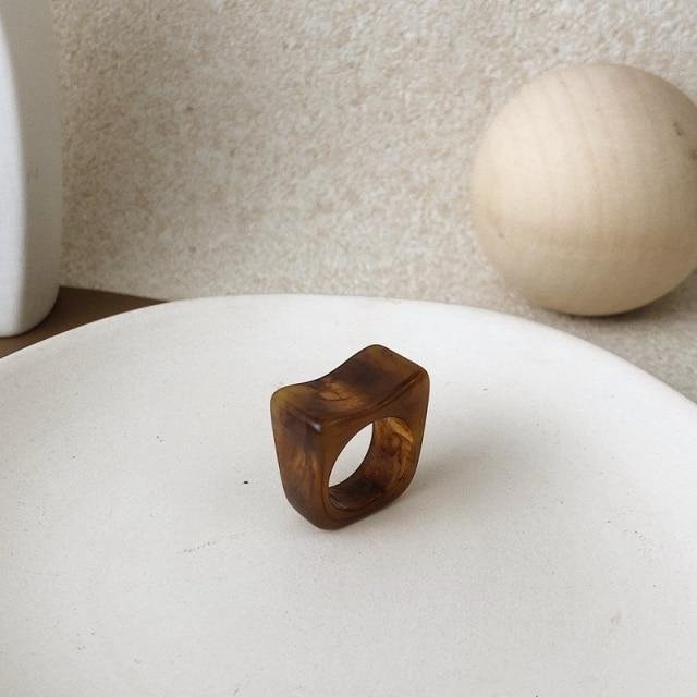 Allbestart Ringe Acryl, Weiß, Damen, Vintage - Bild 1