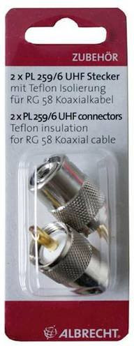 Albrecht PL-Stecker PL259/6 Zweier-Blisterset in Silber - Bild 1