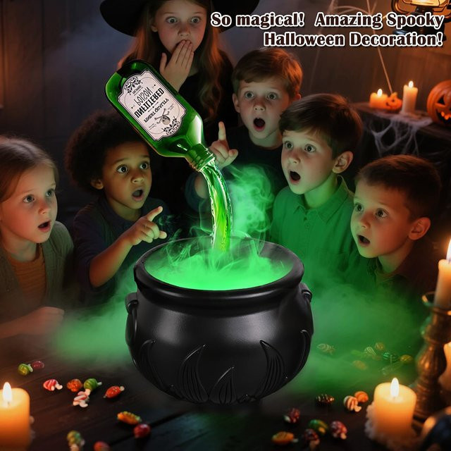APWIKOGER Halloween Hexenkessel als schwarze Kunststoffschale für die Innendekoration - Bild 1