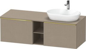 Duravit Waschtischunterschrank D-Neo in Beige und Gold, Wandmontage, B/T: 140 x 55 cm - Bild 1