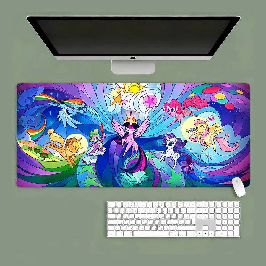 KAYOU Klassisches Mauspad My Little Pony Design in Multicolour als große Schreibtischunterlage für Laptop und Tastatur - Bild 2