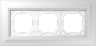 Jung Einputzadapter 3-fach wandbündig PA 983 G 125-0 in Weiß - Bild 1