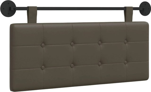 vidaXL Wandmontiertes Polsterpaneel aus Kunstleder in Grau oder Braun, B/T/H: 110 x 55 x 5 cm - Bild 1