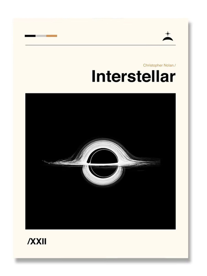 FajerminArt Mid Century Art Prints Interstellares Raumschiff Retro Poster als Leinwandgemälde Abstraktes Wandbild in Mehrfarbig - Bild 5