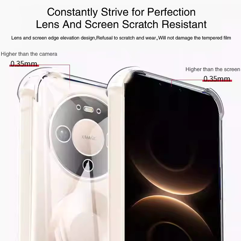 Stoßfeste Airbag Handyhülle aus Silikon für Huawei Mate Serie in Transparent - Bild 2