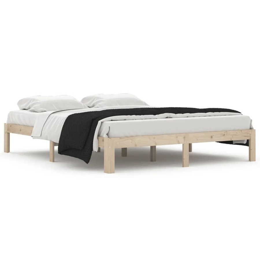 vidaXL Massivholzbett aus Kiefer in Braun, B/T/H: 160 x 200 x 163,5 cm - Bild 2