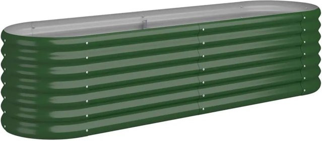 Furnicato Hochbeet aus verzinktem Stahl in Grün, B/T/H: 152 x 40 x 36 cm - Bild 1
