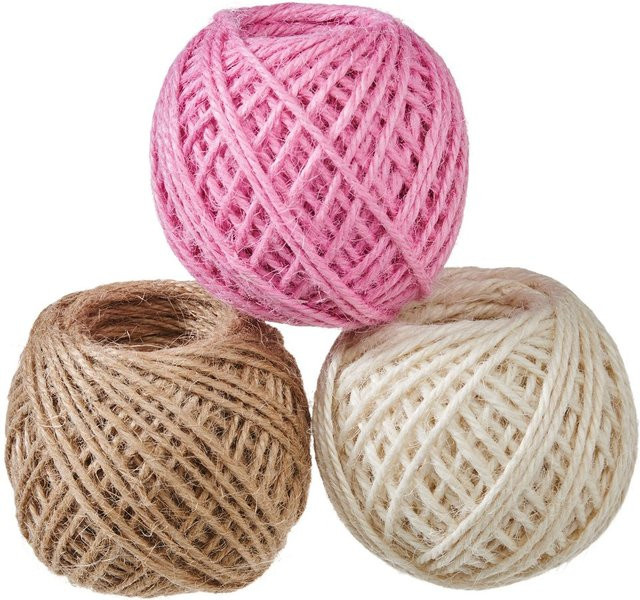 VBS Jutekordel-Set Juta in Creme, Natur und Rosa - Bild 1