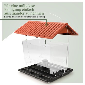 WILDLIFE HOME Futterscheune aus Kunststoff in Rot und Transparent - Bild 3