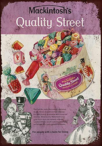 Mackintosh's Quality Street Metallblechschild für Garage, Bar oder Restaurant, B/H: 20,0 x 14,0 cm - Bild 1