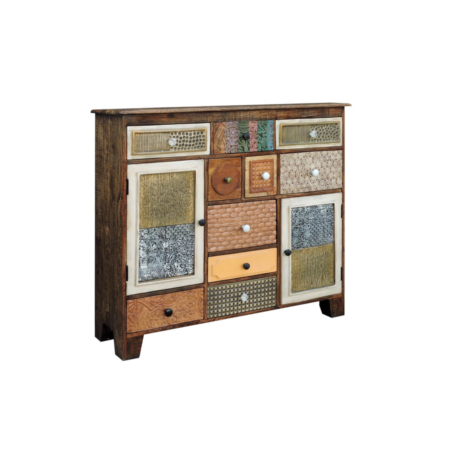 DELUKE Sideboard IVAR aus Akazie und Mango in Mehrfarbig, B/H/T: 125 x 111 x 35 cm - Bild 2